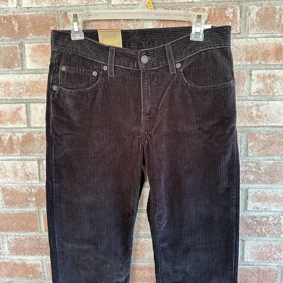 NWT Levi’s Straight Corduroy Jeans Pants Size 27 x 30 Black - Picture 3 of 9